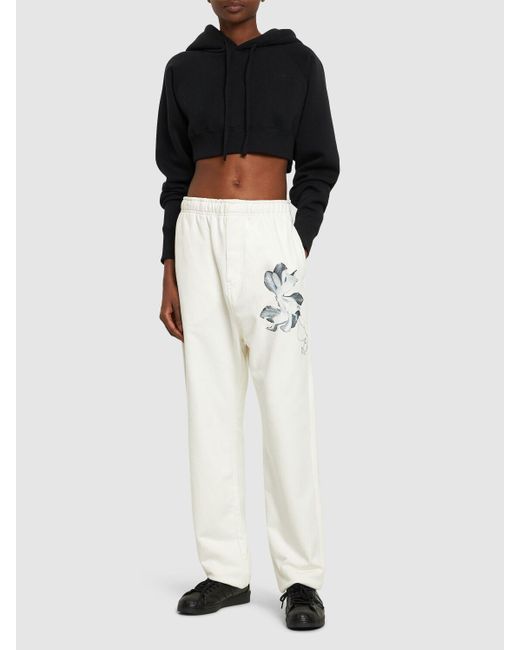 Y-3 White Gfx French Terry Pants