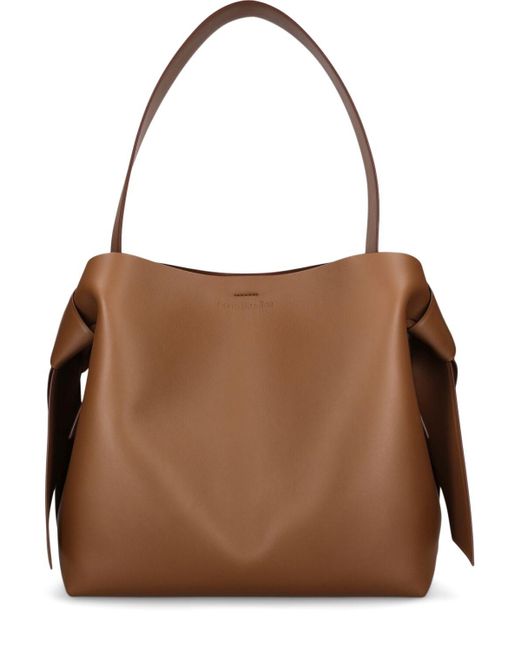 Acne Brown Midi Musubi Leather Shoulder Bag