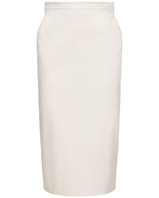 Falda midi de jersey de algodón Max Mara de color White
