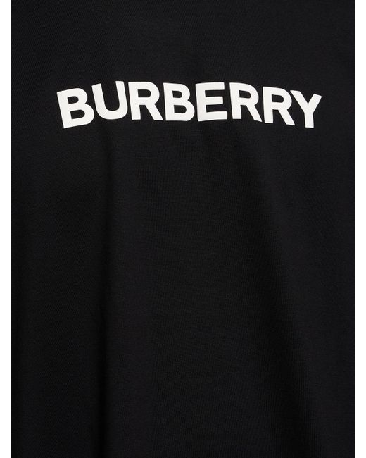 Camiseta de jersey de algodón con logo Burberry de hombre de color Black
