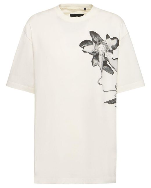 T-shirt à col ras-du-cou gfx Y-3 en coloris Natural