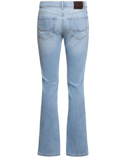 Jeans meribel in denim di cotone stretch di Brioni in Blue da Uomo