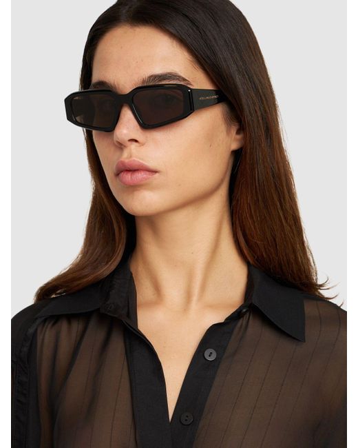 Stella McCartney Black Squared Acetate Sunglasses