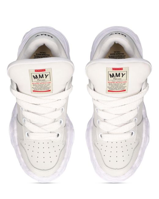 Maison Mihara Yasuhiro White Wayne Leather Low Top Sneakers for men