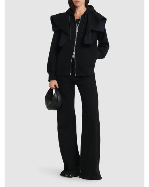 Sacai Black Sponge Sweatshirt Hoodie
