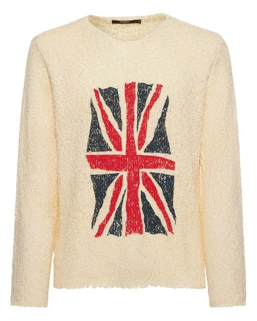 Jaded London Union Jack Jacquard Knit Sweater in White for Men Lyst