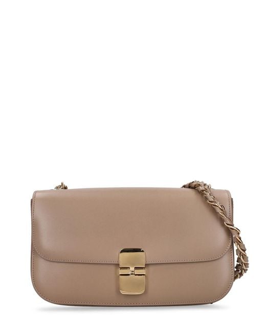 A.P.C. Grace Chain Shoulder Bag in Brown Lyst Australia
