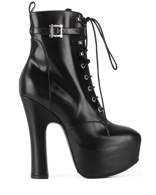 Vivienne Westwood Black 150Mm Pleasure Leather Ankle Boots