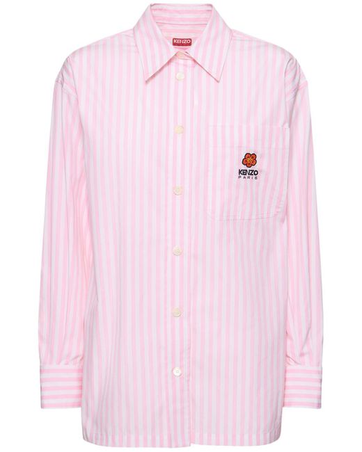 Camisa de popelina de algodón KENZO de color Pink