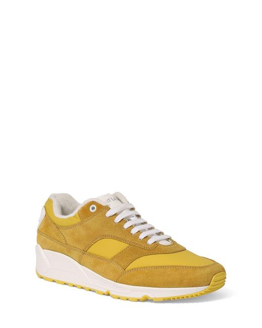 Saint Laurent Oversized Ledersneakers "bump" in Yellow für Herren