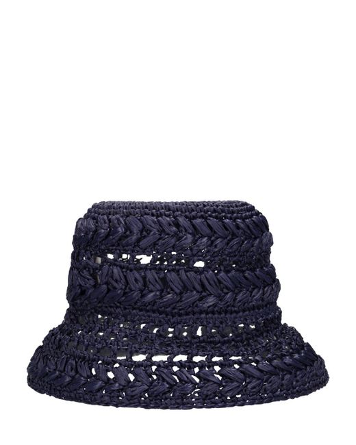 Weekend by Maxmara Blue Adito Crochet Bucket Hat