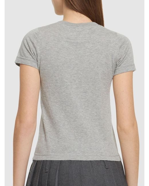 Extreme Cashmere Gray T-shirt Aus Baumwolle Und Kaschmir "america"