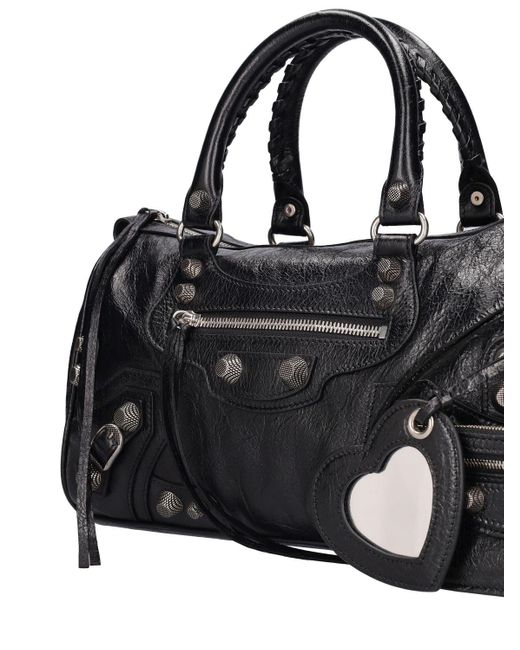 Balenciaga Black Medium Le Cagole Leather Duffle Bag