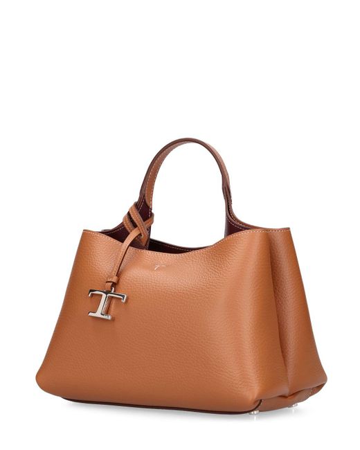 Tod's Brown Micro Apa Top Handle Leather Bag
