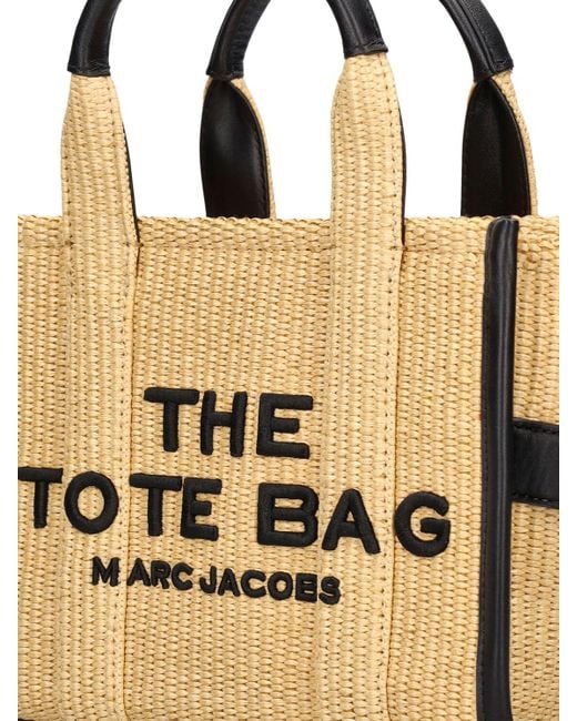 Marc Jacobs Metallic The Small Tote Raffia Effect Bag