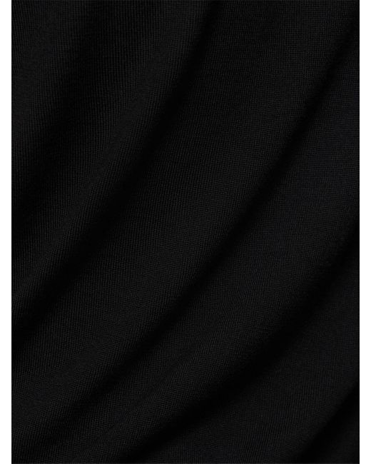 T-shirt in maglia di misto lana di Theory in Black