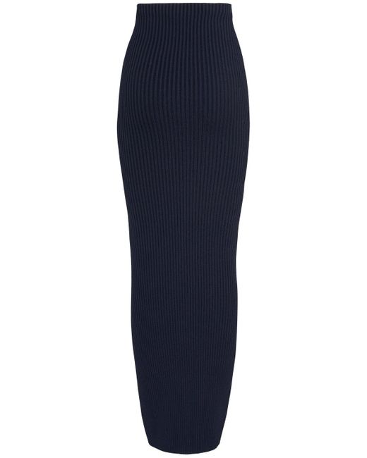Max Mara Blue Rock Aus Stretch-viskoserepp