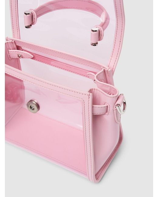 Bolso transparent de plexi Versace de color Pink