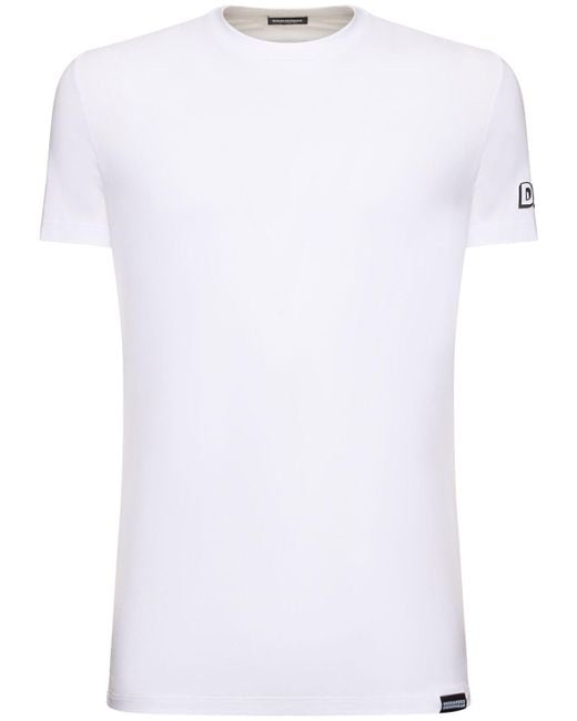 DSquared² White D2 Crewneck T-shirt for men