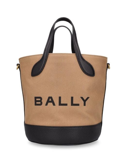 Bally Bar 8 Hours Organic Cotton Bucket Bag in Natural | Lyst