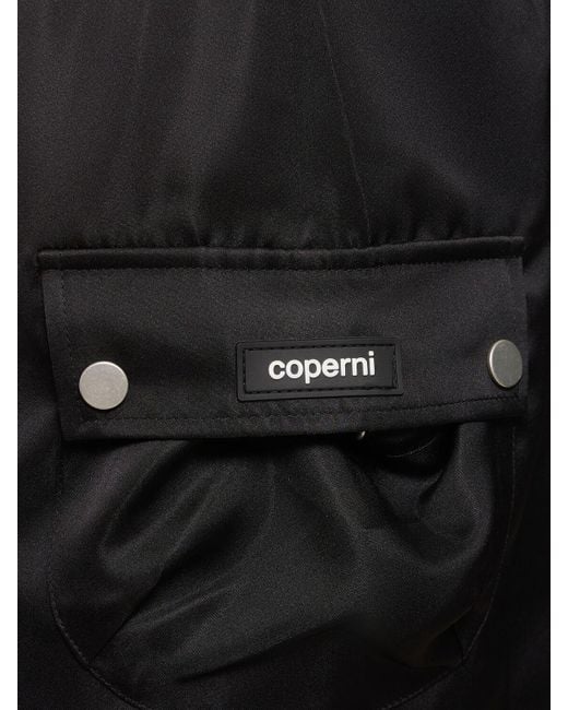 Coperni Black Tailored Cargo Mini Skirt