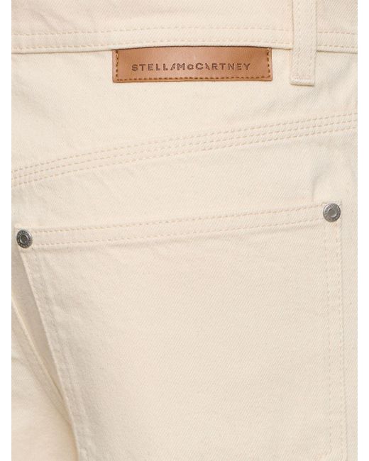 Stella McCartney Natural Side Lace Mid Rise Straight Denim Jeans