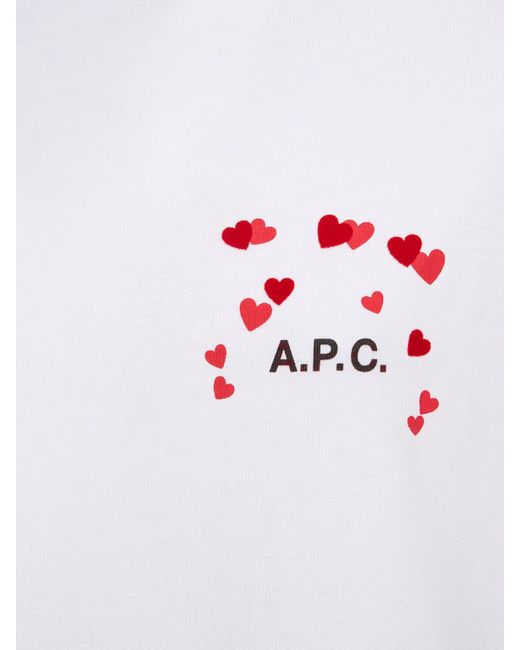 T-shirt amo in cotone di A.P.C. in White