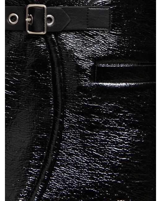 Minifalda de vinilo Courreges de color Black
