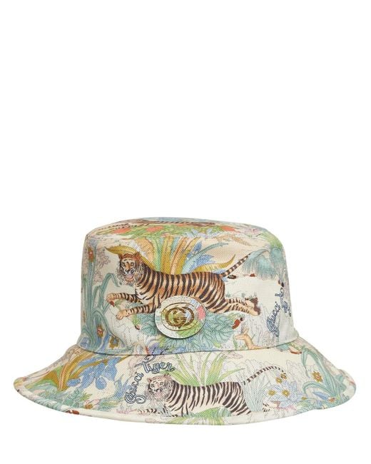 Gucci Multicolor Tiger Bucket Hat for men