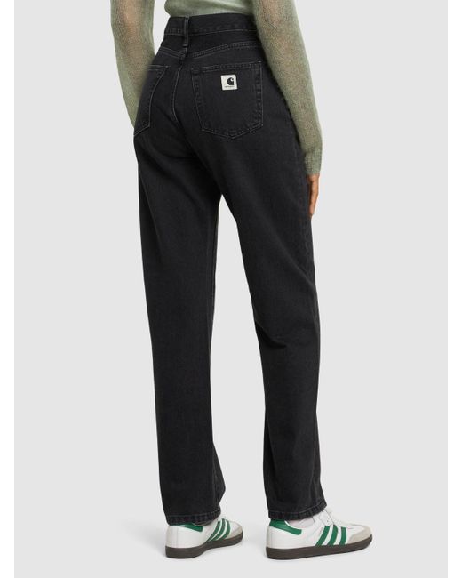 Jeans rectos con cintura alta Carhartt de color Black