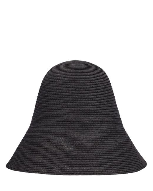 Totême  Black Woven Paper & Straw Hat