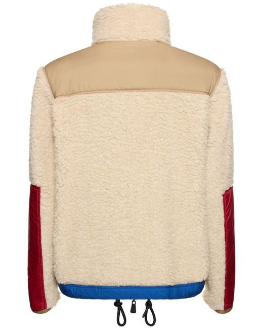 3 MONCLER GRENOBLE Natural Plattiers Wool Blend Teddy Jacket for men