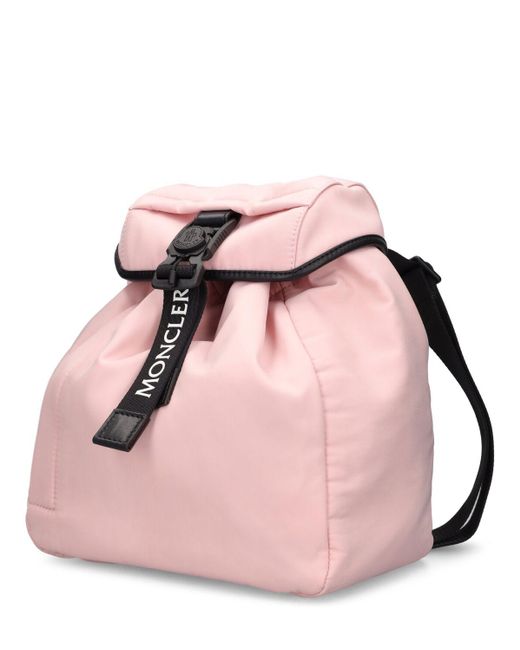 Moncler Pink Technostoff-rucksack "trick"