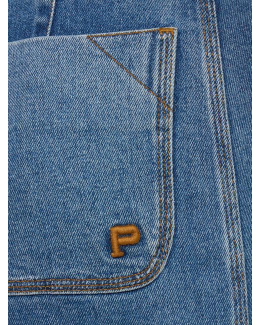 Philosophy Di Lorenzo Serafini ハイライズコットンデニムワイドジーンズ Blue