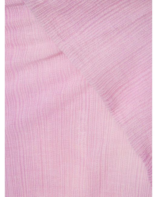 Jupe portefeuille longue en crépon imprimé Acne en coloris Pink