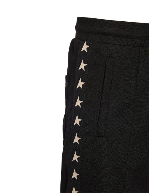 Golden Goose Deluxe Brand Black Star Logo Jersey Track Pants for men
