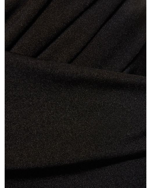 16Arlington Black Boxte Draped Jersey Pants