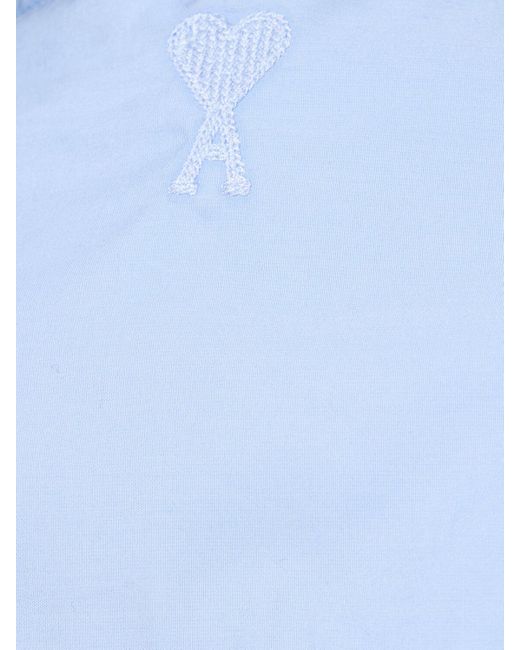 AMI Klassisches Hemd Aus Baumwollpopeline in Blue für Herren