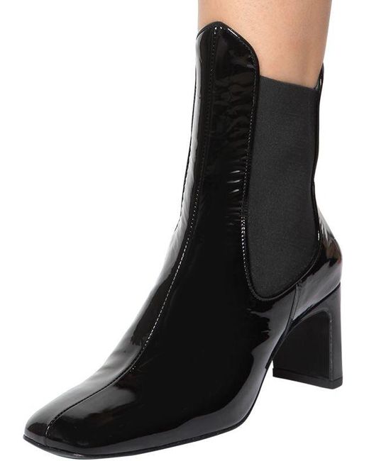 patent chelsea boots