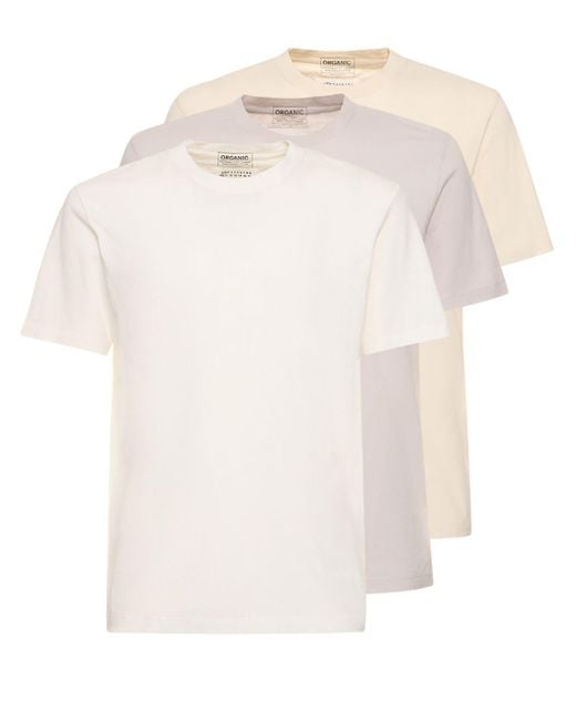Set de 3 camisetas de algodón Maison Margiela de hombre de color White