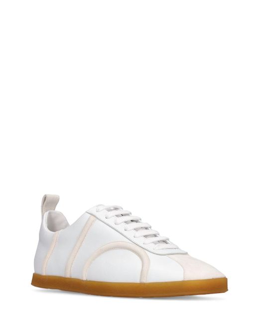 Totême  White 10Mm Leather Sneakers