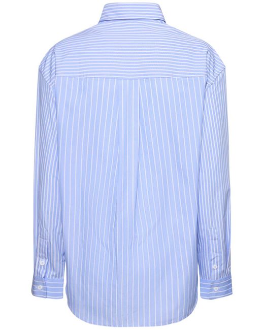 Camisa de algodón orgánico a rayas Matteau de color Blue
