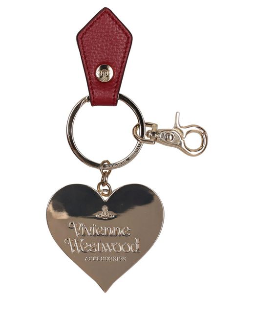 Porte-clés avec miroir en cœur re-vegan Vivienne Westwood en coloris Red