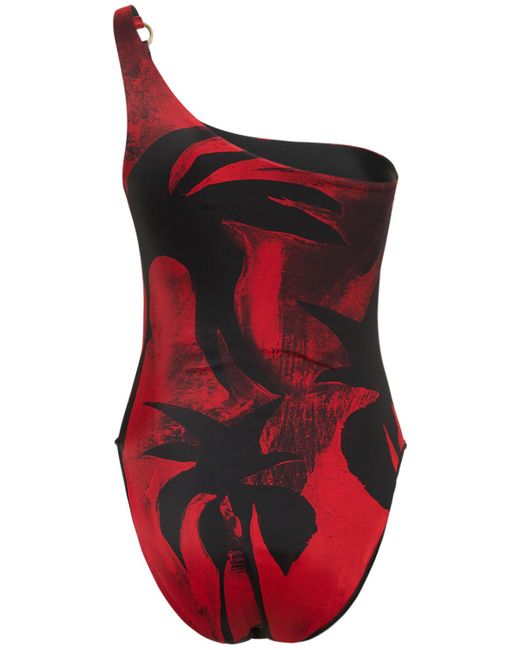 Louisa Ballou Red Mini Ring Onepiece Swimsuit