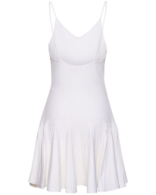 Khaite White Alizee Viscose Blend Mini Dress