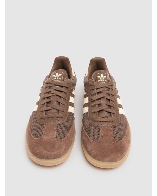 Baskets En Crochet À Finitions En Cuir Et En Daim Samba Og Adidas Originals en coloris Brown