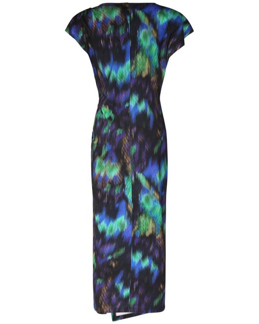 Isabel Marant Blue Nadela Printed Cotton Maxi Dress