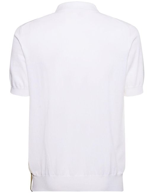 Hombre Polo De Punto De Algodón K-Way de hombre de color White