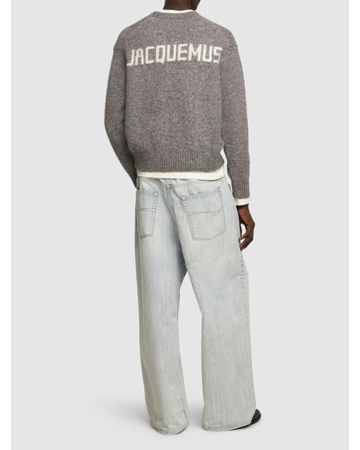 メンズ Jacquemus Le Cardigan ニットカーディガン Gray