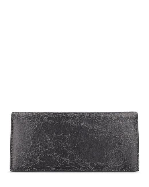 Acne Gray Aveny Leather Evening Wallet for men
